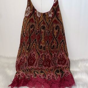 TOBI Paisley Print Spaghetti Strap Dress